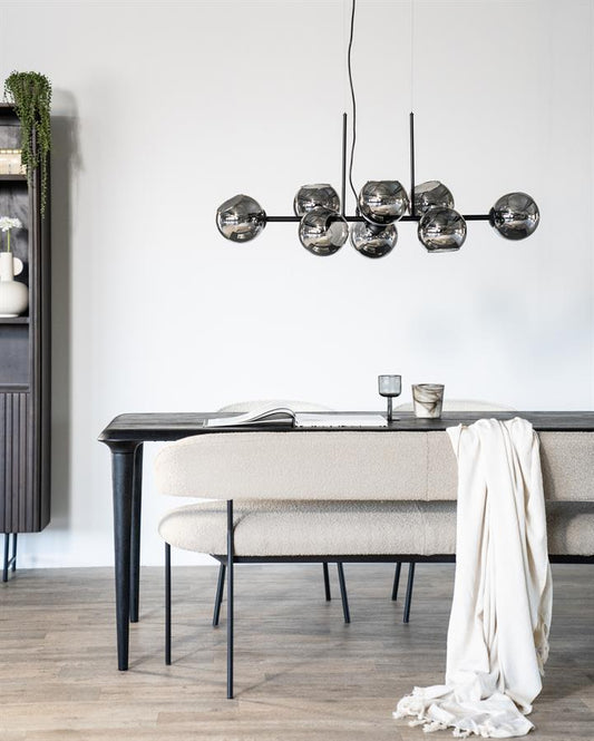 Eleonora eetkamerbankje Luka 160 cm - Taupe & Beige