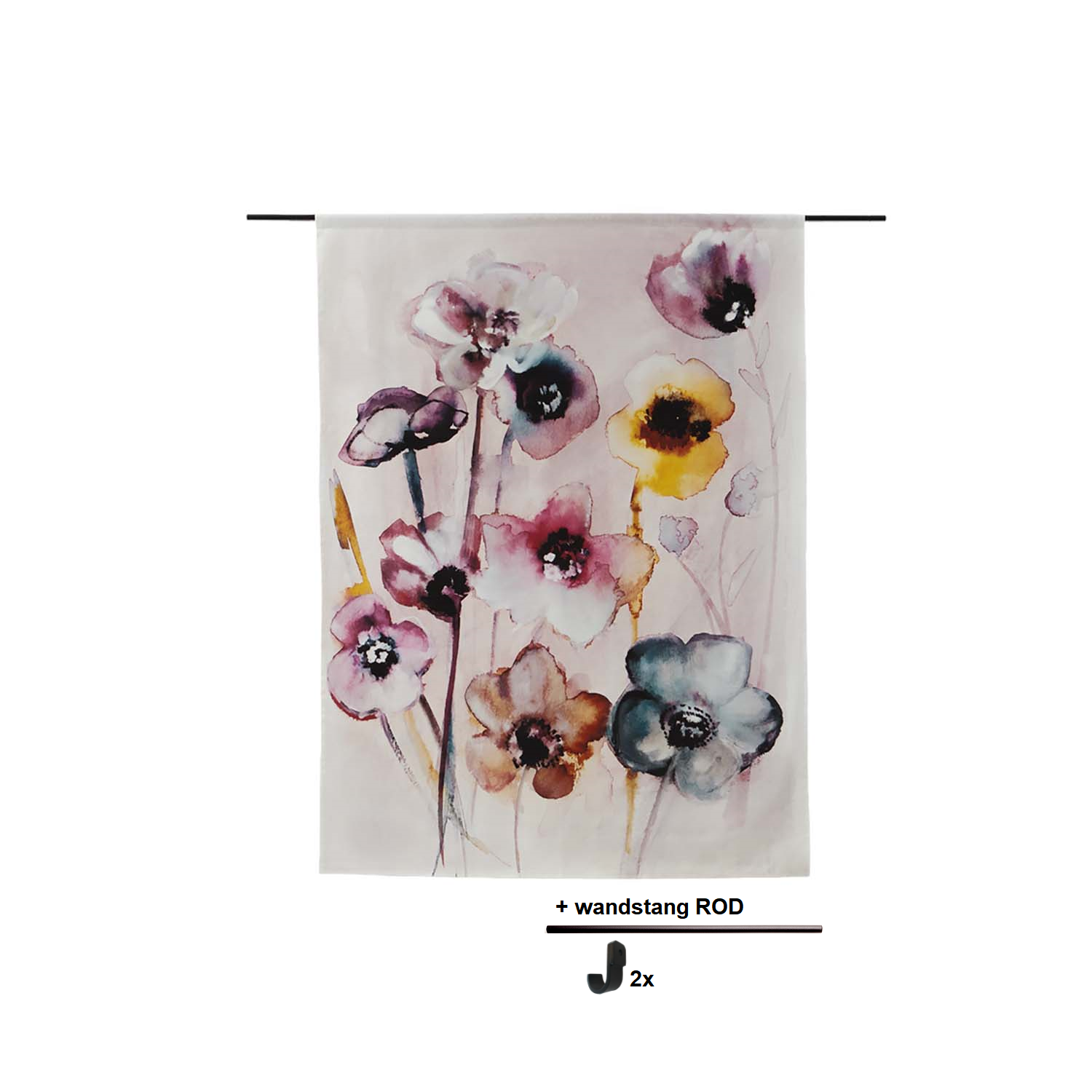 Magazijnuitverkoop Urban Cotton wandkleed Flowers in Soft Hues - maat M