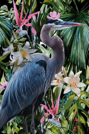 Glasschilderij Reiger 80x120 cm