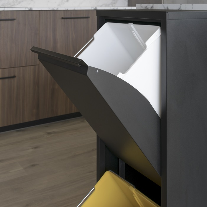 Spinder Gigi Afvalscheider (2 bakken) -  Zwart