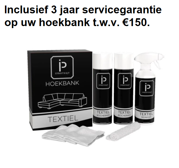 Hoekbank Lea stof antraciet kleur - Eindstuk links (inclusief 3 jaar Iproteqt garantie)