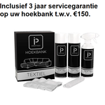 Hoekbank Lea stof cognac kleur - Eindstuk rechts (inclusief 3 jaar Iproteqt garantie)