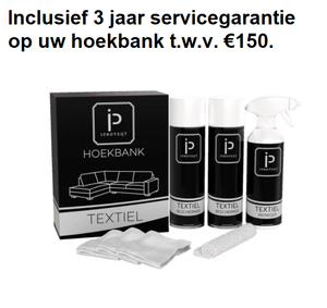 Hoekbank Lea stof antraciet kleur - Eindstuk rechts (inclusief 3 jaar Iproteqt garantie)