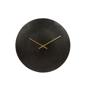 Klok rond "Moon" L zwart aluminium Ø 38 cm (Magazijn sale)