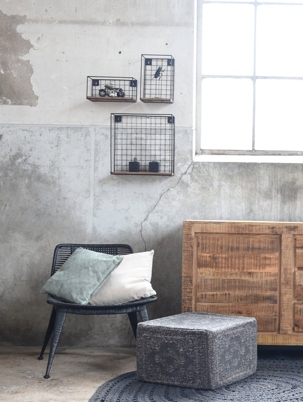 Wandrek Firm mango/zwart industrieel - Leverbaar in 3 afmetingen (magazijn opruiming)