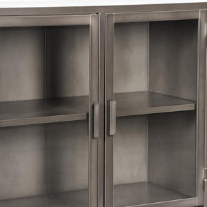 Lage Vitrinekast Level vintage metaal 85x40x85 cm