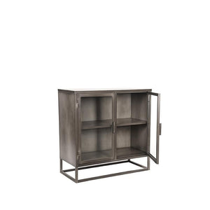 Lage Vitrinekast Level vintage metaal 85x40x85 cm