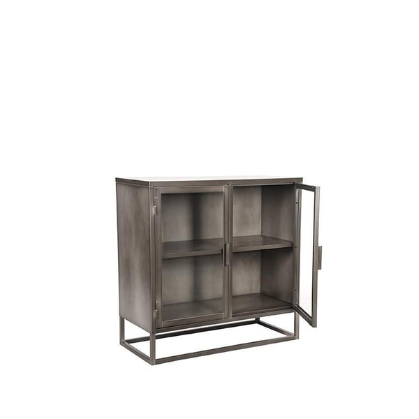 Lage Vitrinekast Level vintage metaal 85x40x85 cm