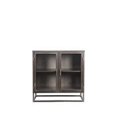 Lage Vitrinekast Level vintage metaal 85x40x85 cm