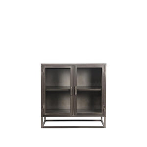 Lage Vitrinekast Level vintage metaal 85x40x85 cm