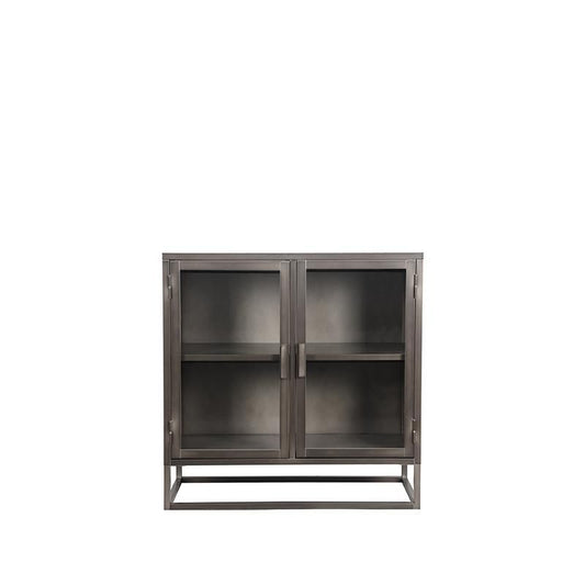 Lage Vitrinekast Level vintage metaal 85x40x85 cm