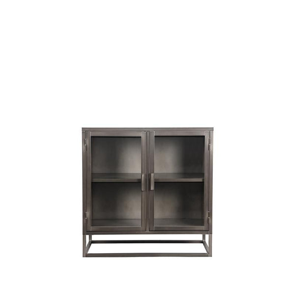 Lage Vitrinekast Level vintage metaal 85x40x85 cm