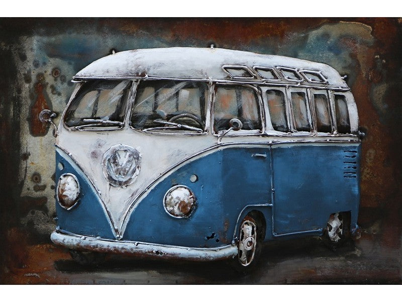 3D schilderij VW busje 60x40 cm