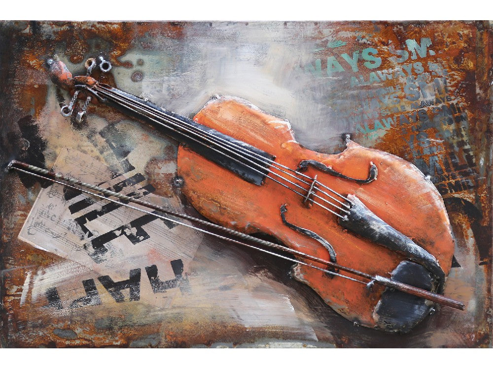 3D schilderij viool cello 60x40 cm