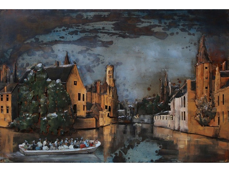 3D schilderij Brugge 120x80 cm