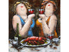 3D schilderij 2 Ladies 60x60 cm