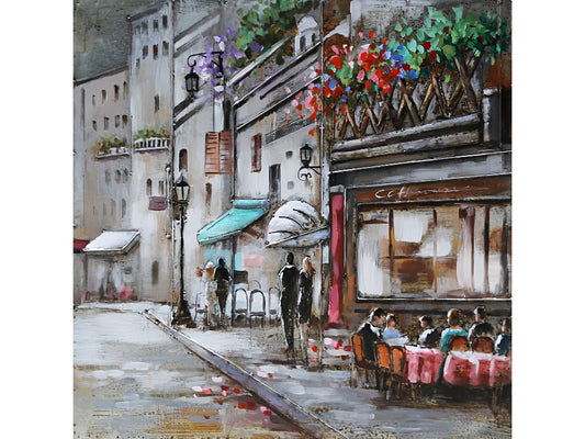 3D schilderij barstreet 80x80 cm