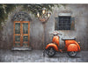 3D schilderij oranje vespa 120x80 cm