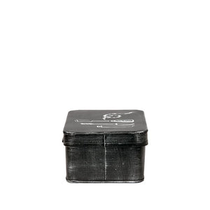 Make-Up Opbergdoos  metaal antiek zwart industrieel  (magazijn opruiming)
