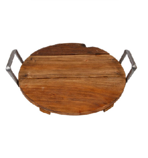 Onderbord hout met metalen greep