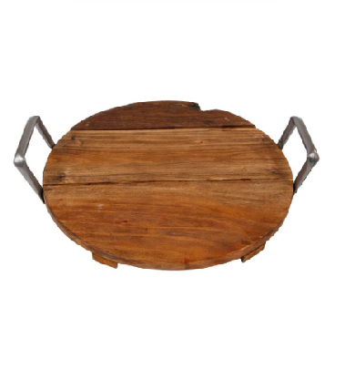 Onderbord hout met metalen greep