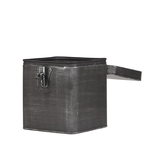 Opbergbox metaal antiek zwart industrieel - Leverbaar in 3 afmetingen