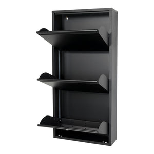 Spinder Billy schoenenkast 3 kleps - zwart