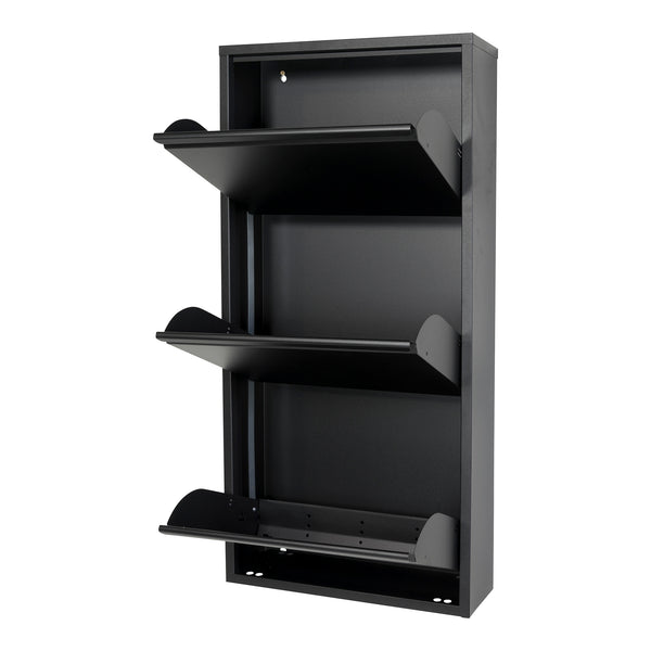 Spinder Billy schoenenkast 3 kleps - zwart