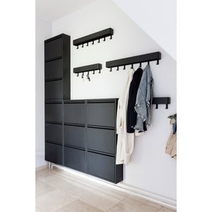 Spinder Billy schoenenkast 3 kleps - zwart