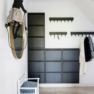 Spinder Billy schoenenkast 3 kleps - zwart