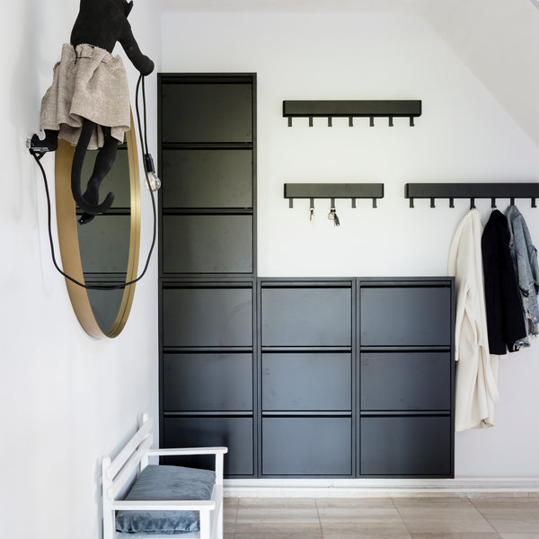 Spinder Billy schoenenkast 3 kleps - zwart