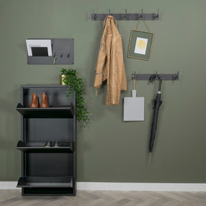 Spinder Billy schoenenkast 3 kleps - zwart