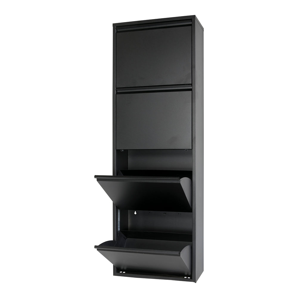 Spinder Billy schoenenkast 4 kleps - zwart