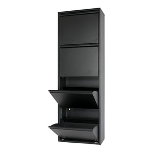 Spinder Billy schoenenkast 4 kleps - zwart