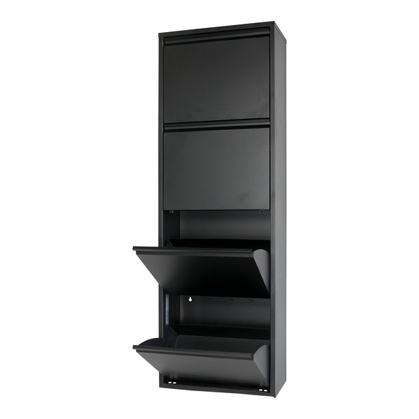 Spinder Billy schoenenkast 4 kleps - zwart