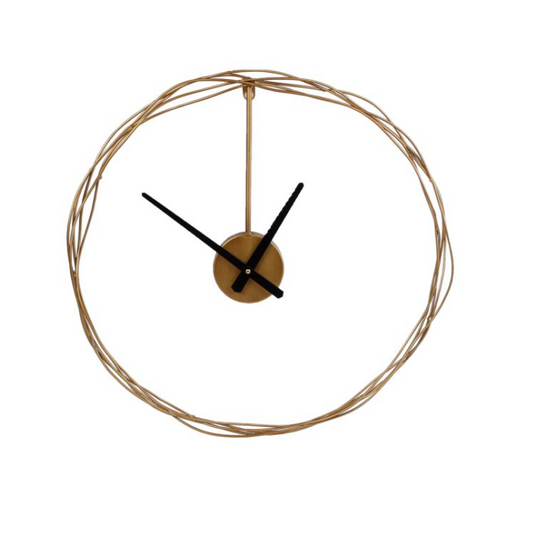 Wandklok "Vera" small goud metaal Ø 50 cm (Magazijn sale)
