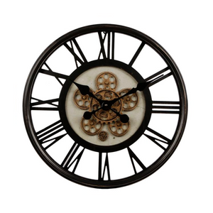 Wandklok 'open'-uurwerk/cijfers antiek zwart Ø 54,5 cm