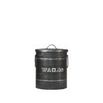 Wasmand metaal antiek zwart industrieel maat S 26x26x33 cm (magazijn opruiming)