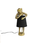 Countryfield Tafellamp aap met kap goud