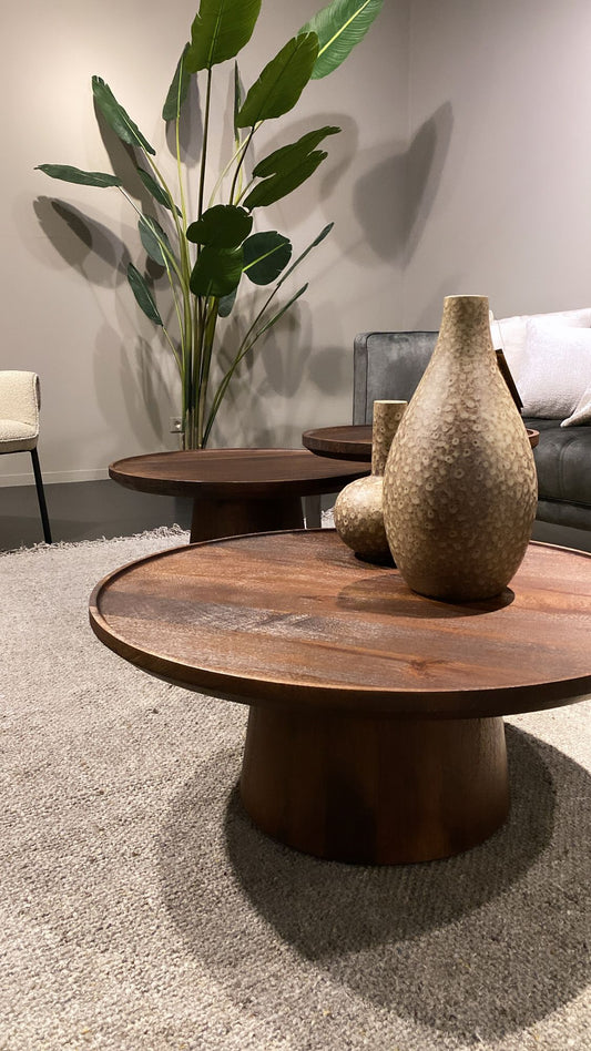 Eleonora salontafelset Ron bruin  - set van 3