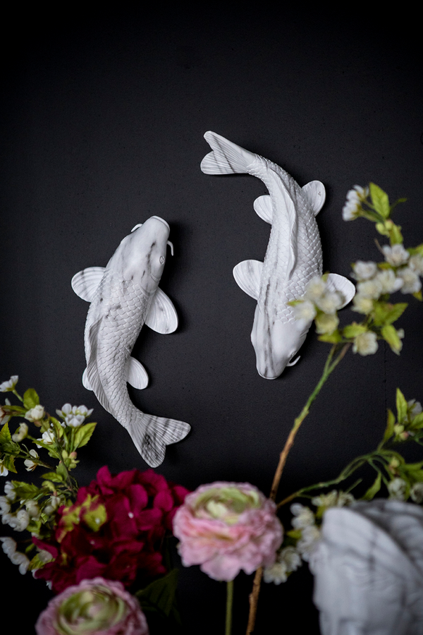 By-Boo wandhanger Triton/karper - Wit  (Magazijn sale)