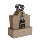 Bier onderzetter Cheers met flesopener