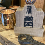 Bier onderzetter Cheers met flesopener