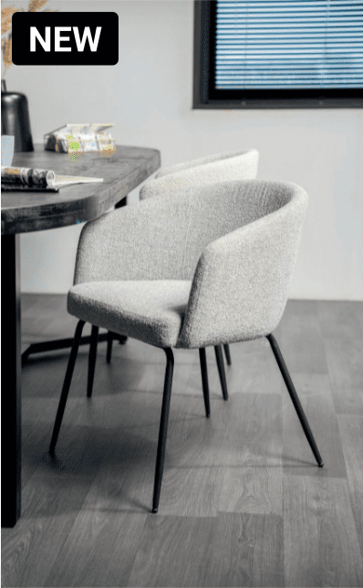 6x Eleonora eetkamerstoel Astrid - 4x lichtgrijs, 2x beige (magazijn opruiming)