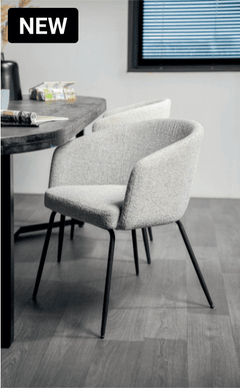 4x Eleonora eetkamerstoel Astrid - 2x lichtgrijs, 2x beige (magazijn opruiming)