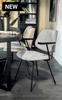 Eleonora eetkamerstoel Lynn met arm - leverbaar in 3 kleuren