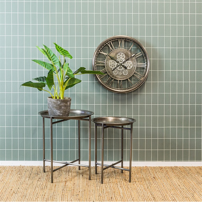 Countryfield radarklok Levi silver - Ø53,5CM