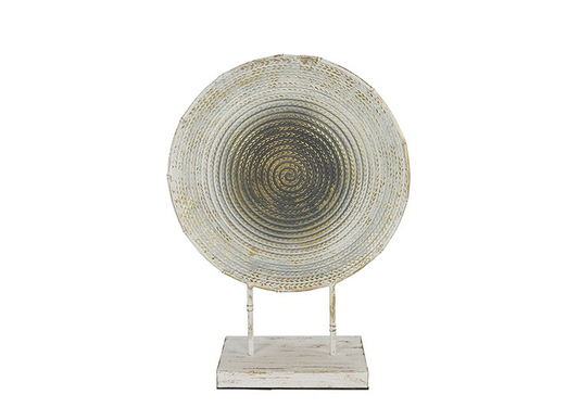 Ornament (raamscherm) rond Loni wit/ goud - S