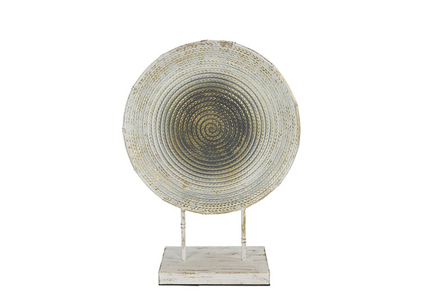 Ornament (raamscherm) rond Loni wit/ goud - S