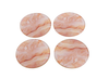 Onderzetter rond Marble zalm kleur - set van 4